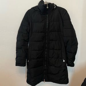 Long Black Puffer coat - Andrew Marc, size Medium